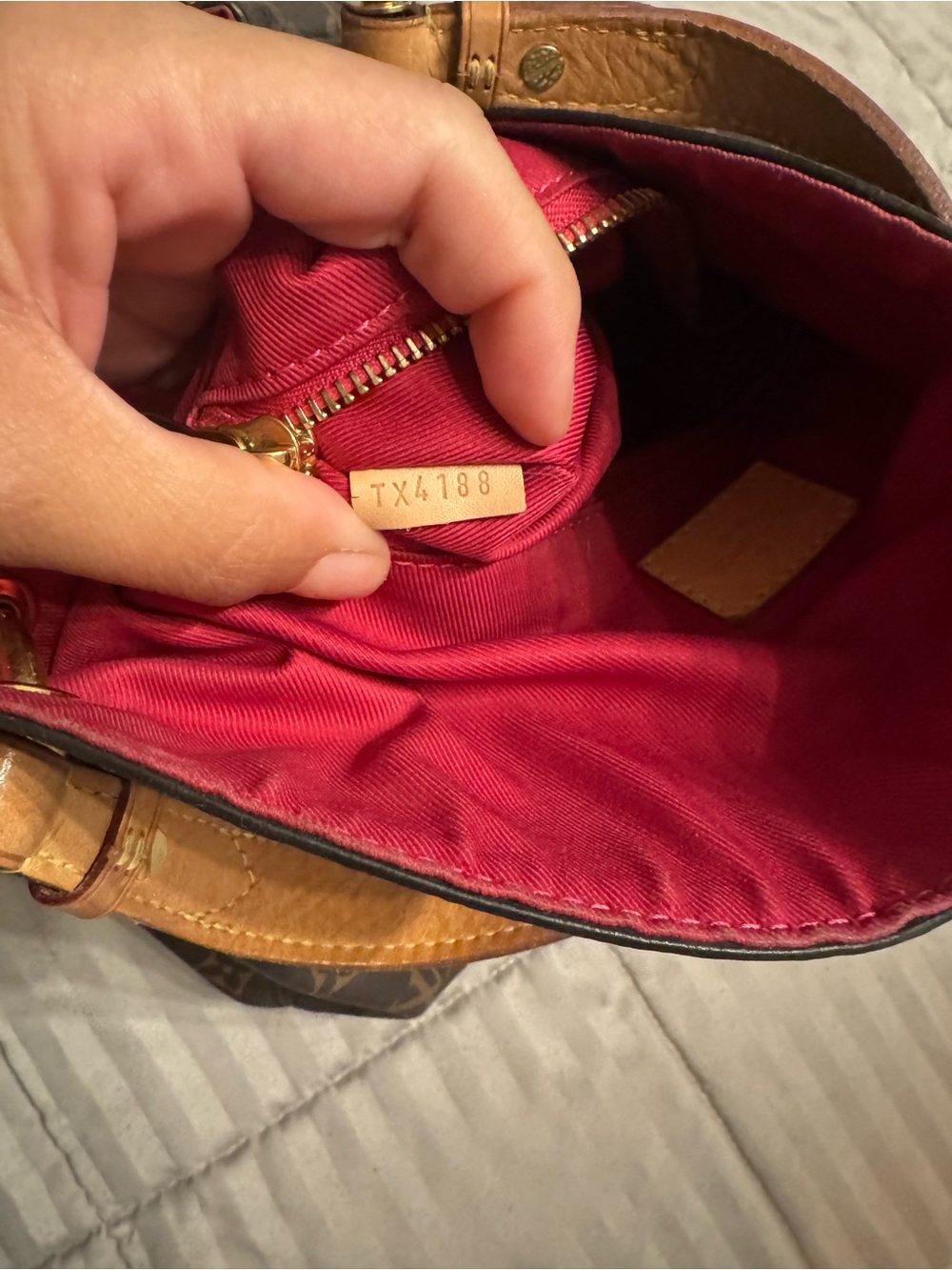 Louis Vuitton Monogram Bucket Bag with Burgundy Interior - Picture 5 of 10
